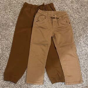 Cat and Jack Toddler Brown and Tan Pants Set
